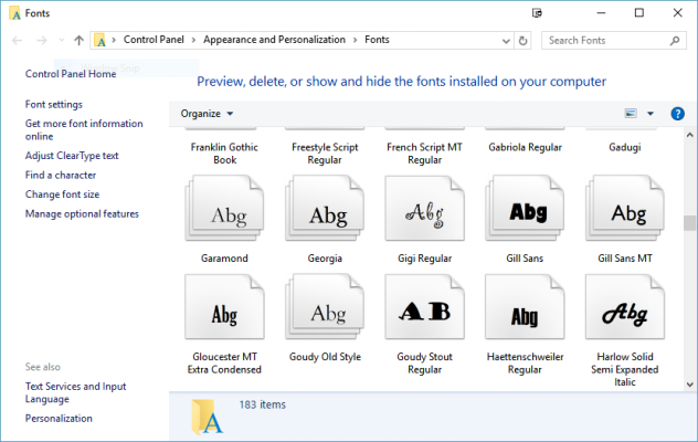 how to install downloaded fonts on windows 10